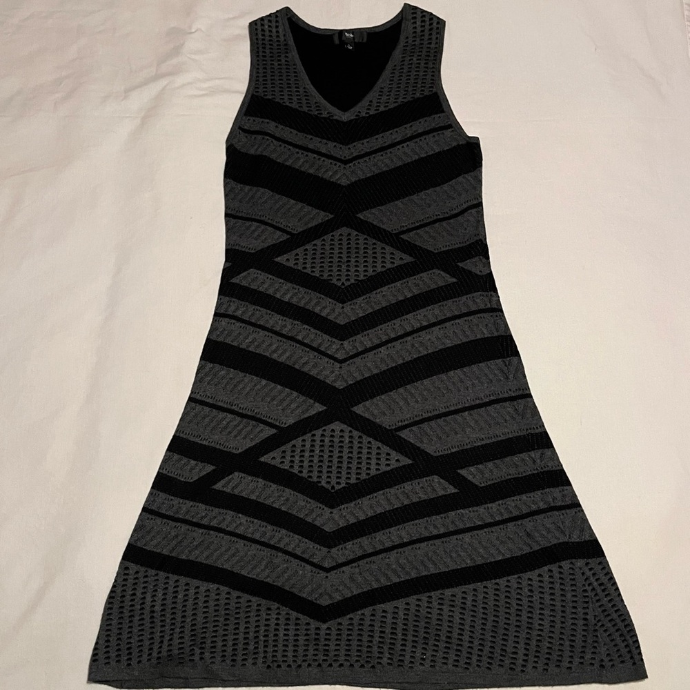 Mossimo Womens Dress Black Gray Large Knee High